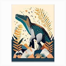 Majungasaurus Terrazzo Style Dinosaur Canvas Print