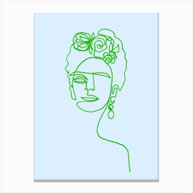 Frida Kahlo Green Std Canvas Print
