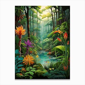 Jungle Abstract Minimalist 10 Canvas Print