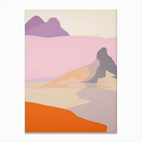 Taklamakan Desert   Asia (China), Contemporary Abstract Illustration 4 Canvas Print