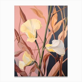 Sweet Pea 2 Flower Painting Canvas Print