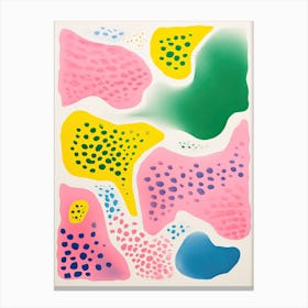 Abstract Landscape Risograph Style 5 Canvas Print