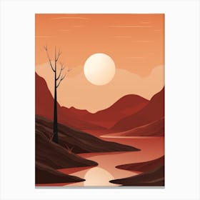 Desert Abstract Minimalist 5 Canvas Print