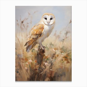 Bird Painting Barn Owl 4 Canvas Print
