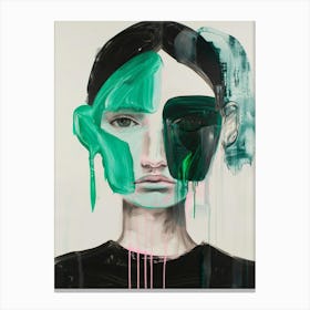 'The Green Face' Canvas Print