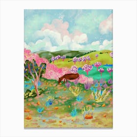 Cows In Bloom Canvas Print