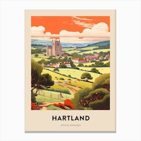 Devon Vintage Travel Poster Hartland 4 Canvas Print