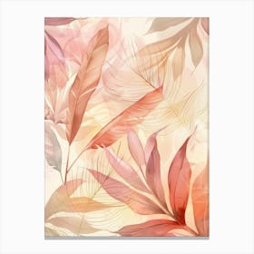 Watercolor Feathers Background Canvas Print