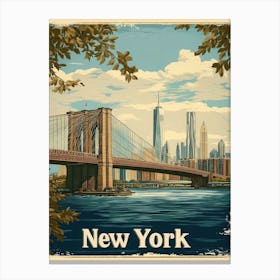 Aihrgdesign A Mid Century Modern Travel Poster For New York Canvas Print