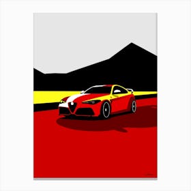 Alfa Romeo Giulia GTA M - pop red Canvas Print