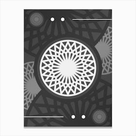 Abstract Geometric Glyph Array in White and Gray n.0065 Canvas Print