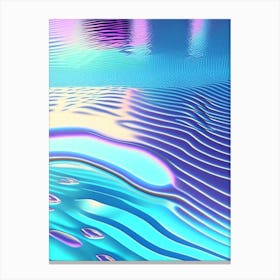 Swimming Pool Pattern, Water, Waterscape Holographic 2 Canvas Print