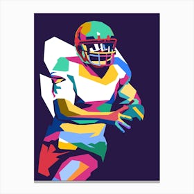 American Football Pop Art 17 Canvas Print