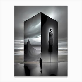 Man In A Cube Canvas Print