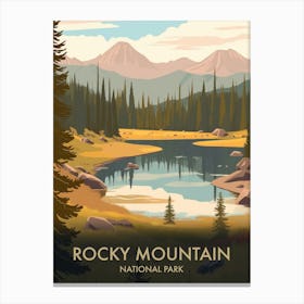 Rocky Mountain National Park Vintage Travel Poster 1 Canvas Print