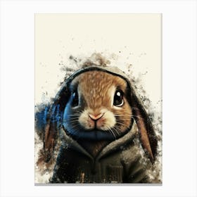 Bunny In Hoodie Canvas Print