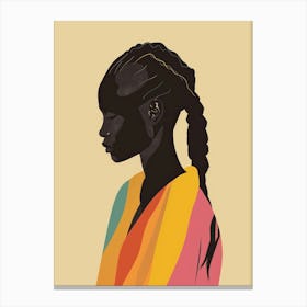 African Woman With Braids Canvas Print