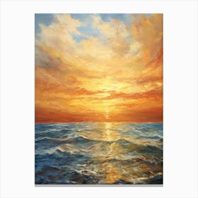 Sunset Over The Ocean 24 Canvas Print