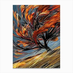 Windy Tree Canvas Print