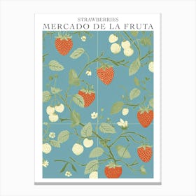 Mercado De La Fruta Strawberries Illustration 7 Poster Canvas Print