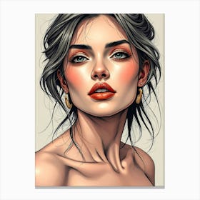 Women Color Portrait Canvas Print