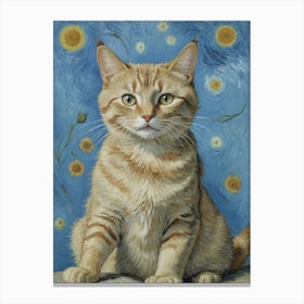 Starry Night Cat 1 Canvas Print