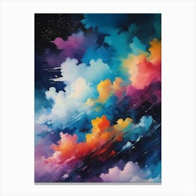 Abstract Glitch Clouds Sky (14) Canvas Print