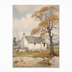 Small Cottage Countryside Farmhouse Painting 4 Canvas Print