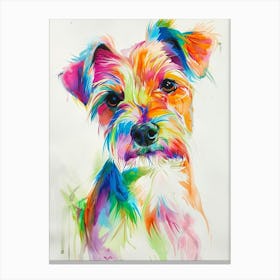 Dog Colourful Watercolour 3 Canvas Print