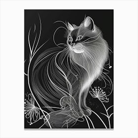 Himalayan Cat Minimalist Illustration 3 Canvas Print