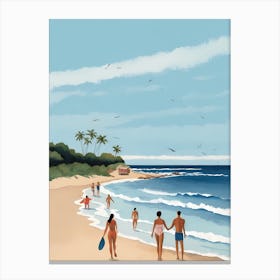 People On The Beach Painting (36) Canvas Print
