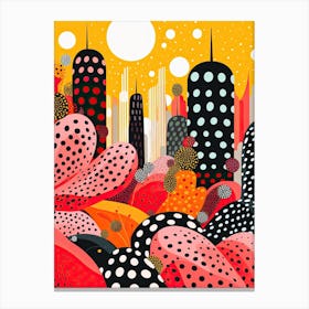 Lisbon, Illustration In The Style Of Pop Art 4 Canvas Print