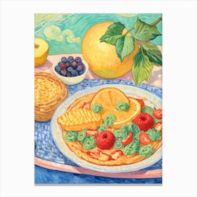 Lunch with fruit Canvas Print