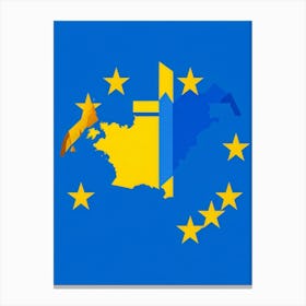 Eu Flag Canvas Print