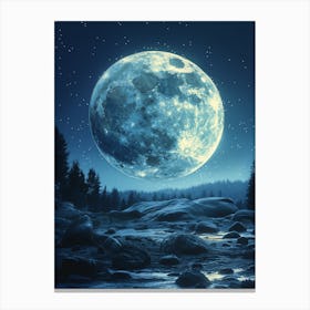 Full Moon In The Sky 3 Canvas Print