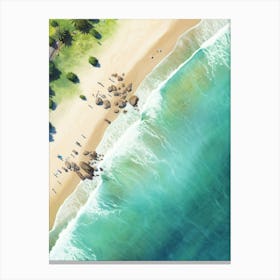 Beautiful Aerial View Of A Beach Canvas Print