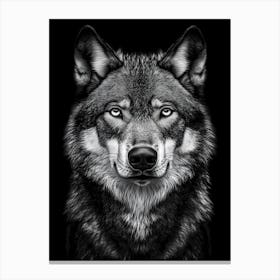 Portrait Of A Wolf Canvas Print