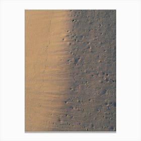 Abstract texture on the sandy beach Canvas Print