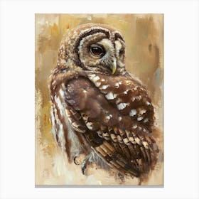 Spotted Owl Painting 1 Canvas Print