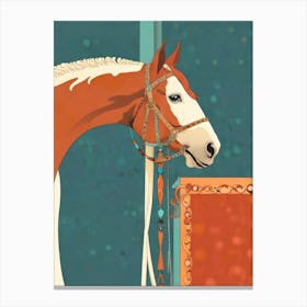 Horse With Bridle Canvas Print