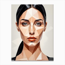 Minimalism Geometric Woman Portrait Pop Art (6) Canvas Print