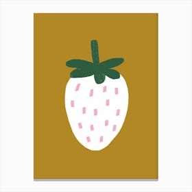 Strawberry Solo Ochre Canvas Print