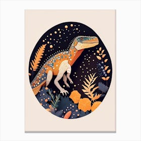 Kritosaurus Terrazzo Style Dinosaur Canvas Print