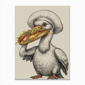 Chef Pelican Canvas Print