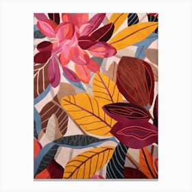 Fall Botanicals Fuchsia 1 Canvas Print