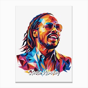 Stevie Wonder 04 Portrait Music Icon WPAP Pop Art Style Canvas Print