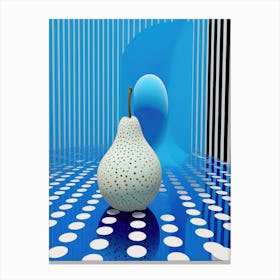 Pear and Dots Pop Art 2 Canvas Print