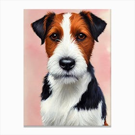 Parson Russell Terrier Watercolour dog Canvas Print
