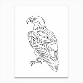 Eagle Coloring Page animal lines art Canvas Print