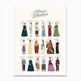 Women of Literature Canvas Print